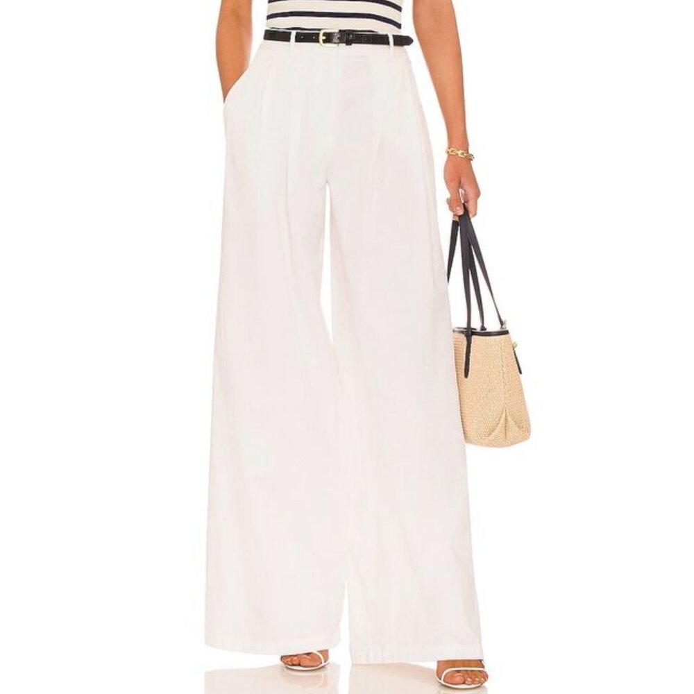 NWT NILI LOTAN Cotton Dillon Pant in White